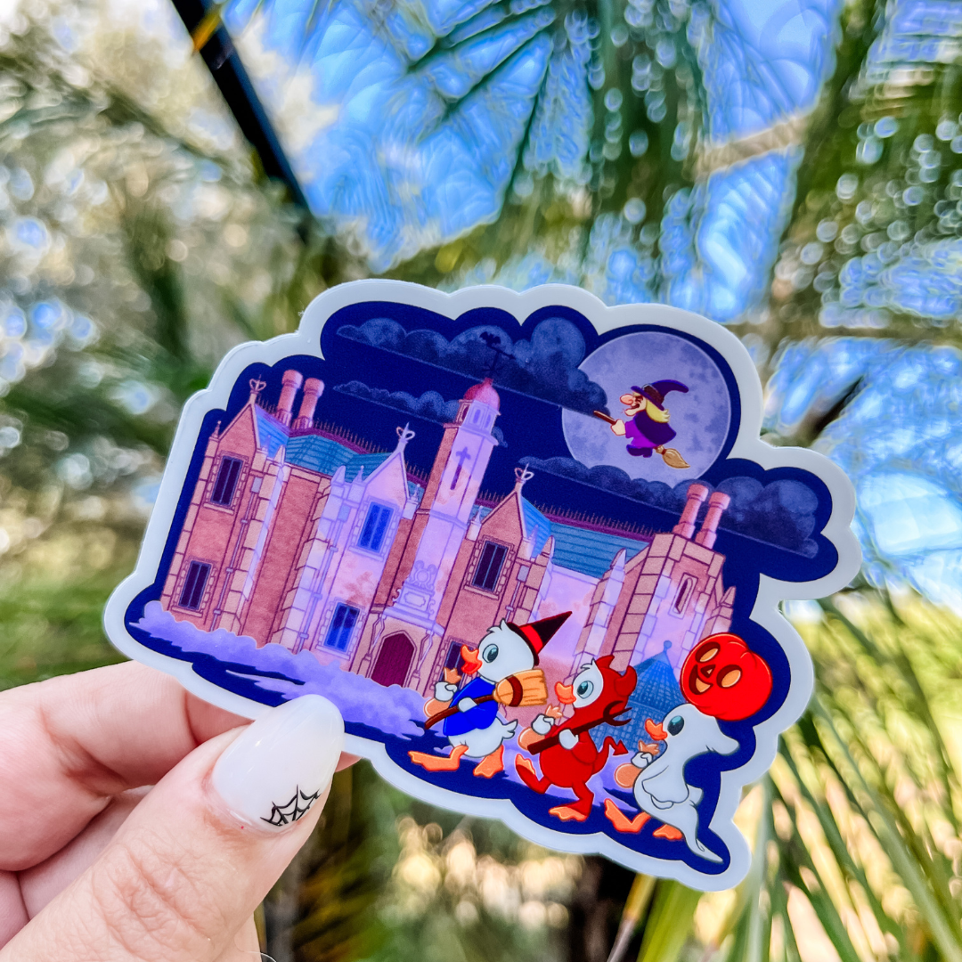 Haunted Mansion Trick or Treat Sticker