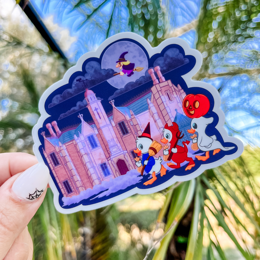 Haunted Mansion Trick or Treat Sticker
