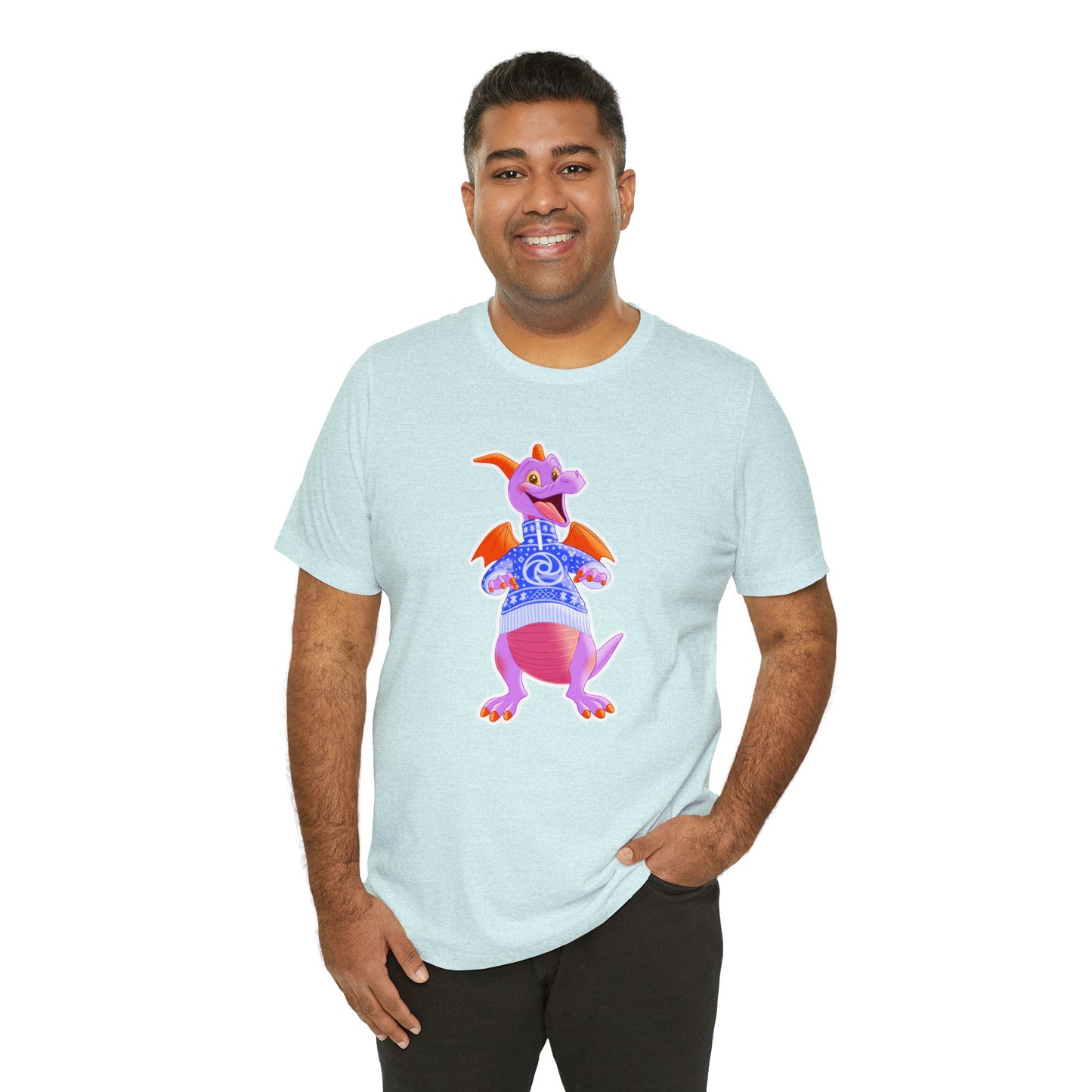 Men's Light Blue Disney Dragon T-Shirt