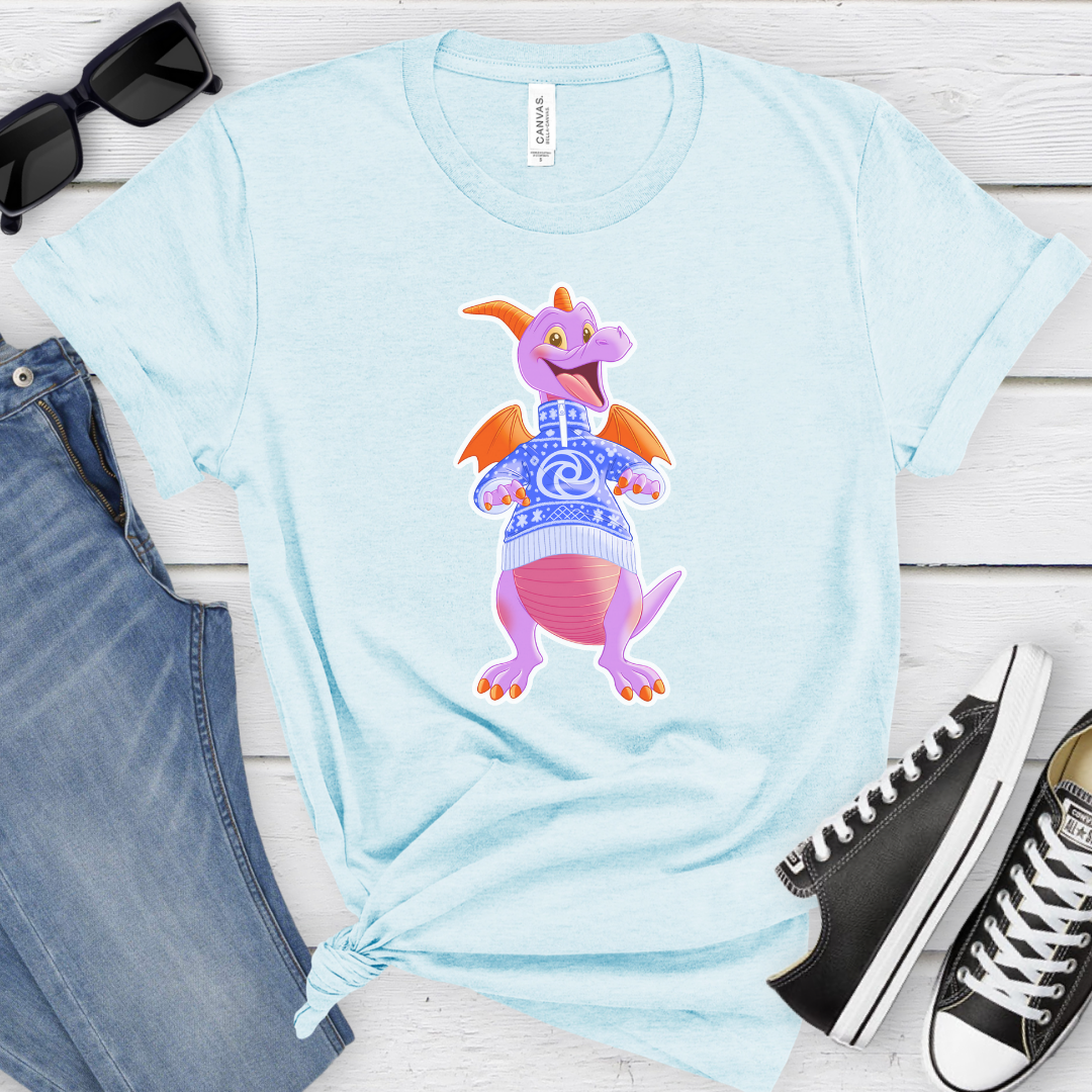 Christmas Disney Dragon Blue Tee