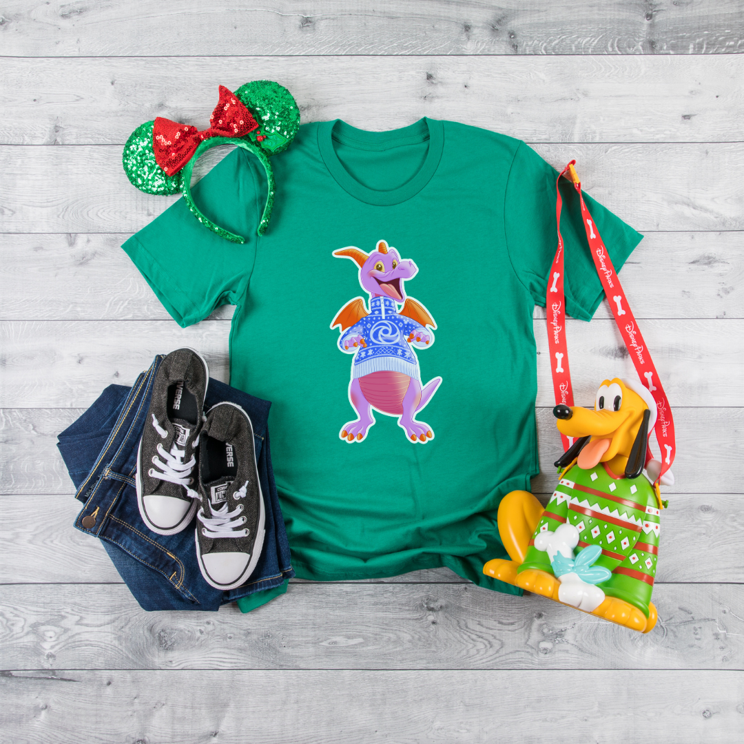 Christmas Disney Dragon Green Shirt