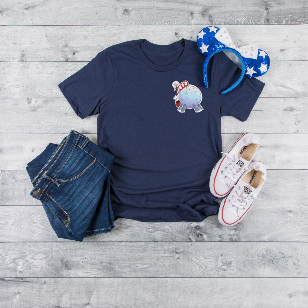 Navy Blue Epcot 200 Wand corner tee