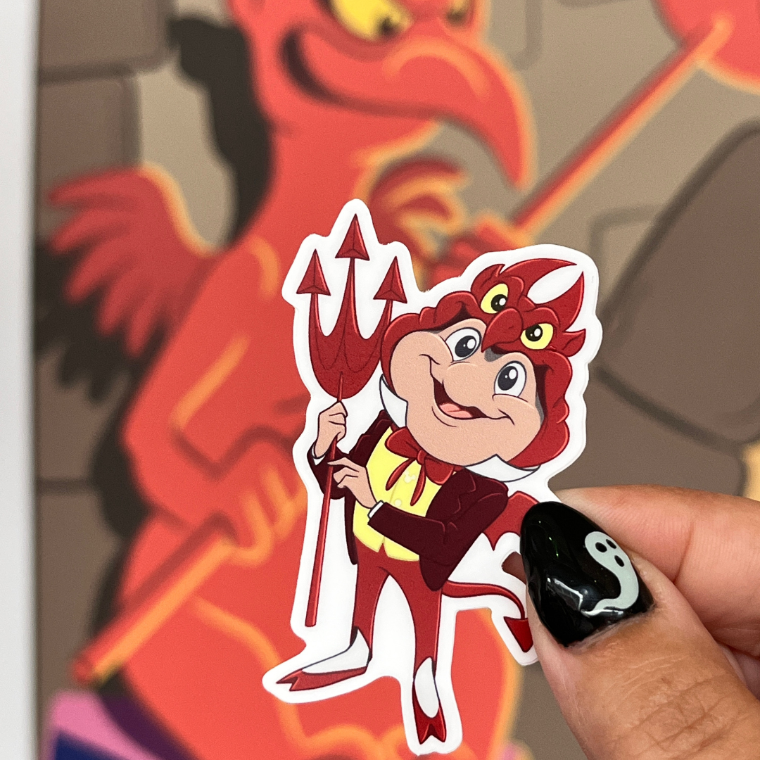 Devil Costume Mr. Toad Sticker