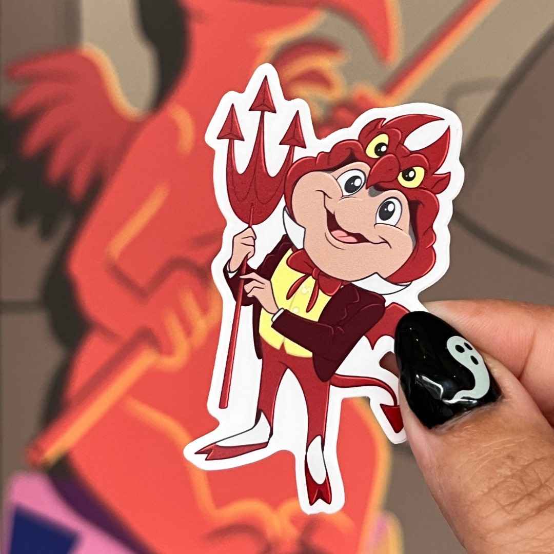 Devil Costume Mr. Toad Sticker