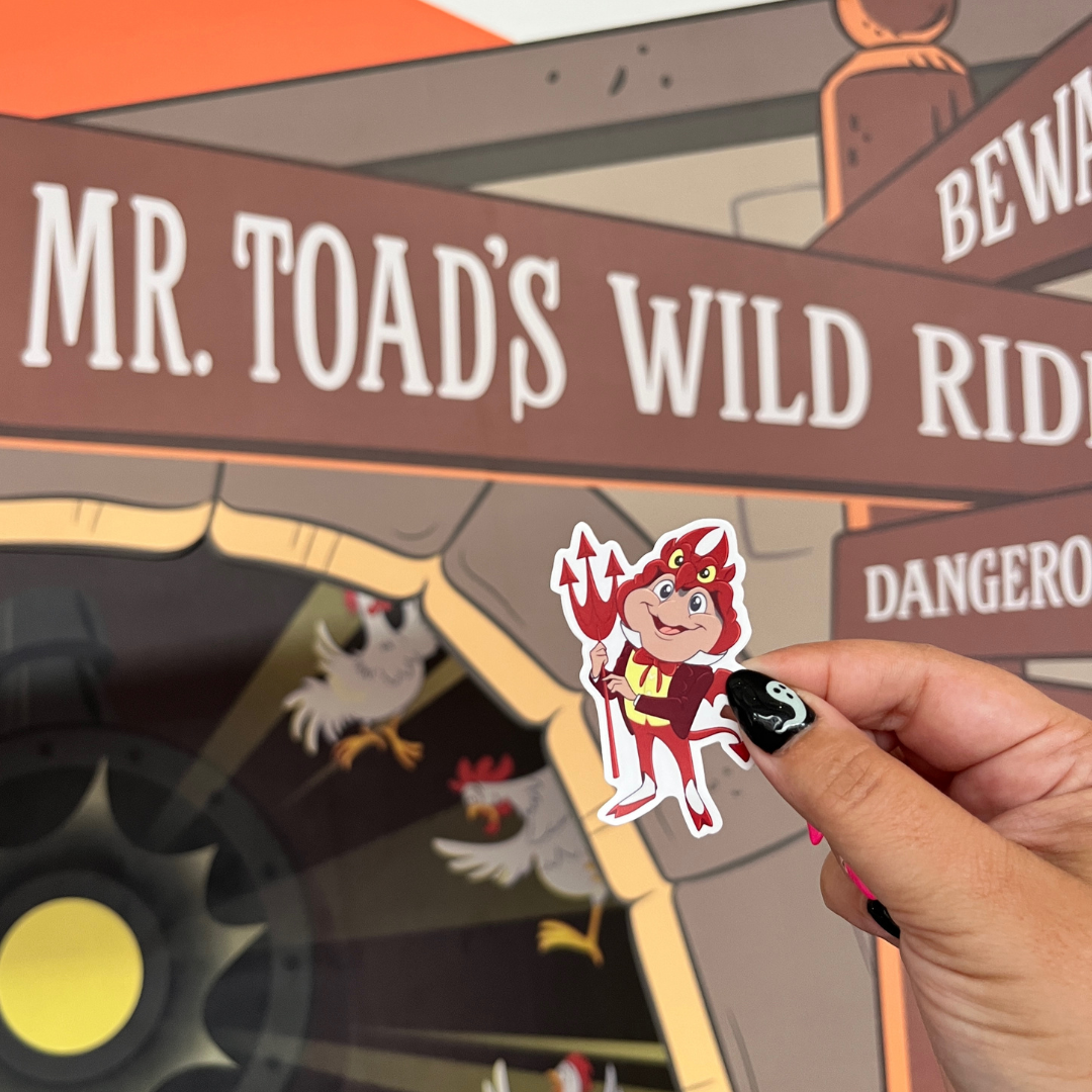 Devil Costume Mr. Toad Sticker