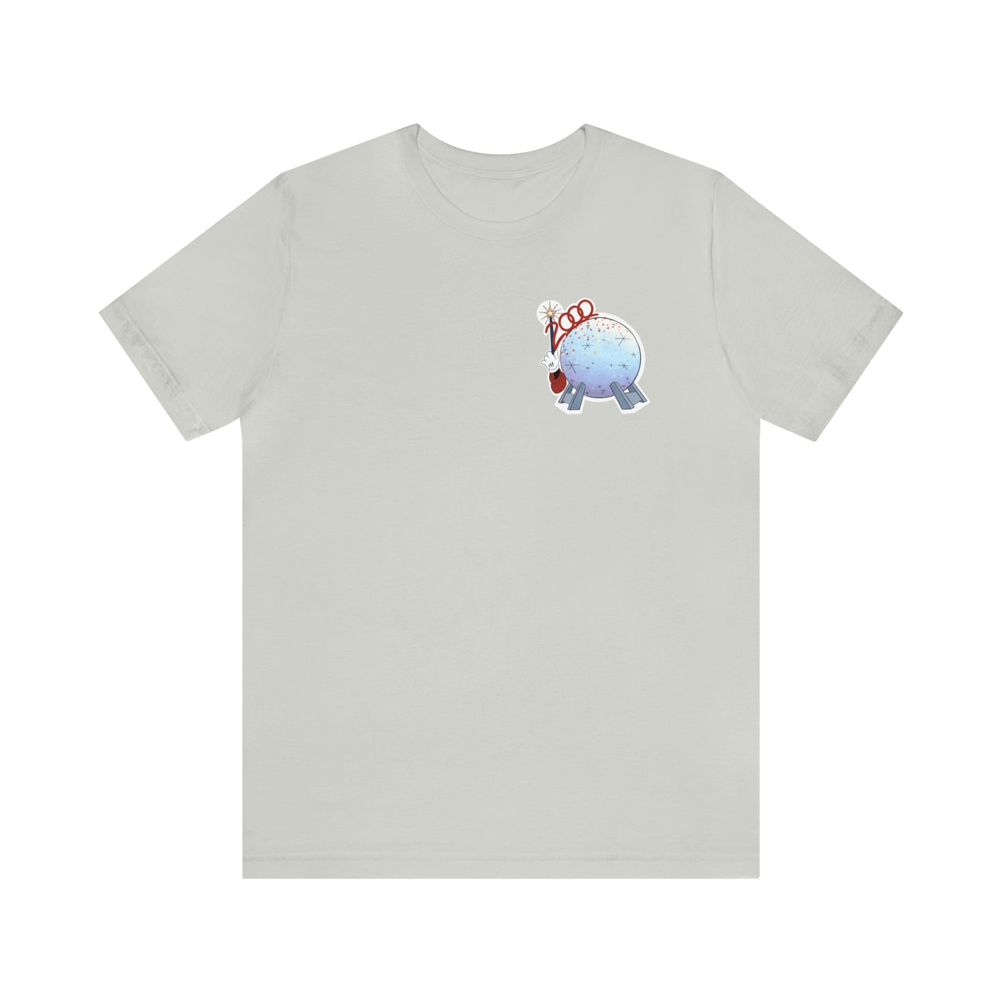 Silver Epcot wand corner tee