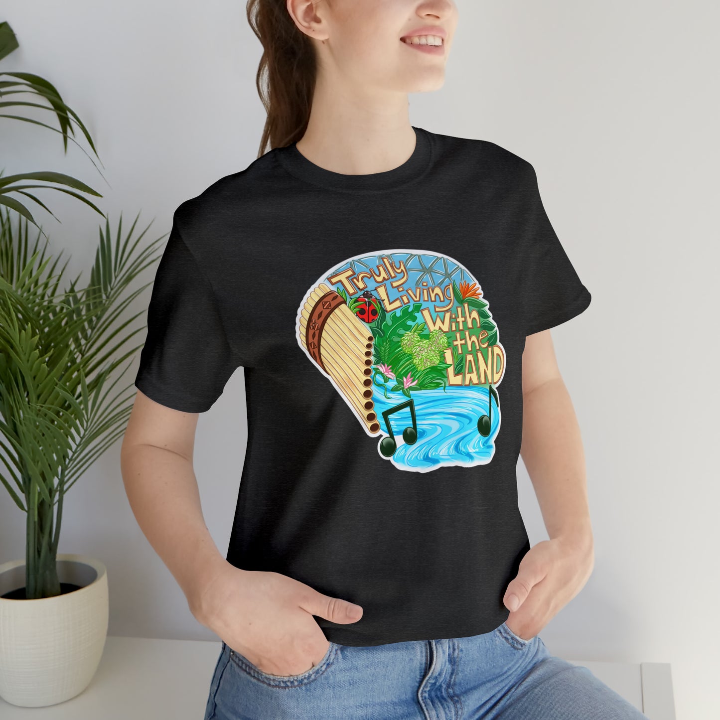 Lifestyle Dark Grey Heather the Land EPCOT Tee