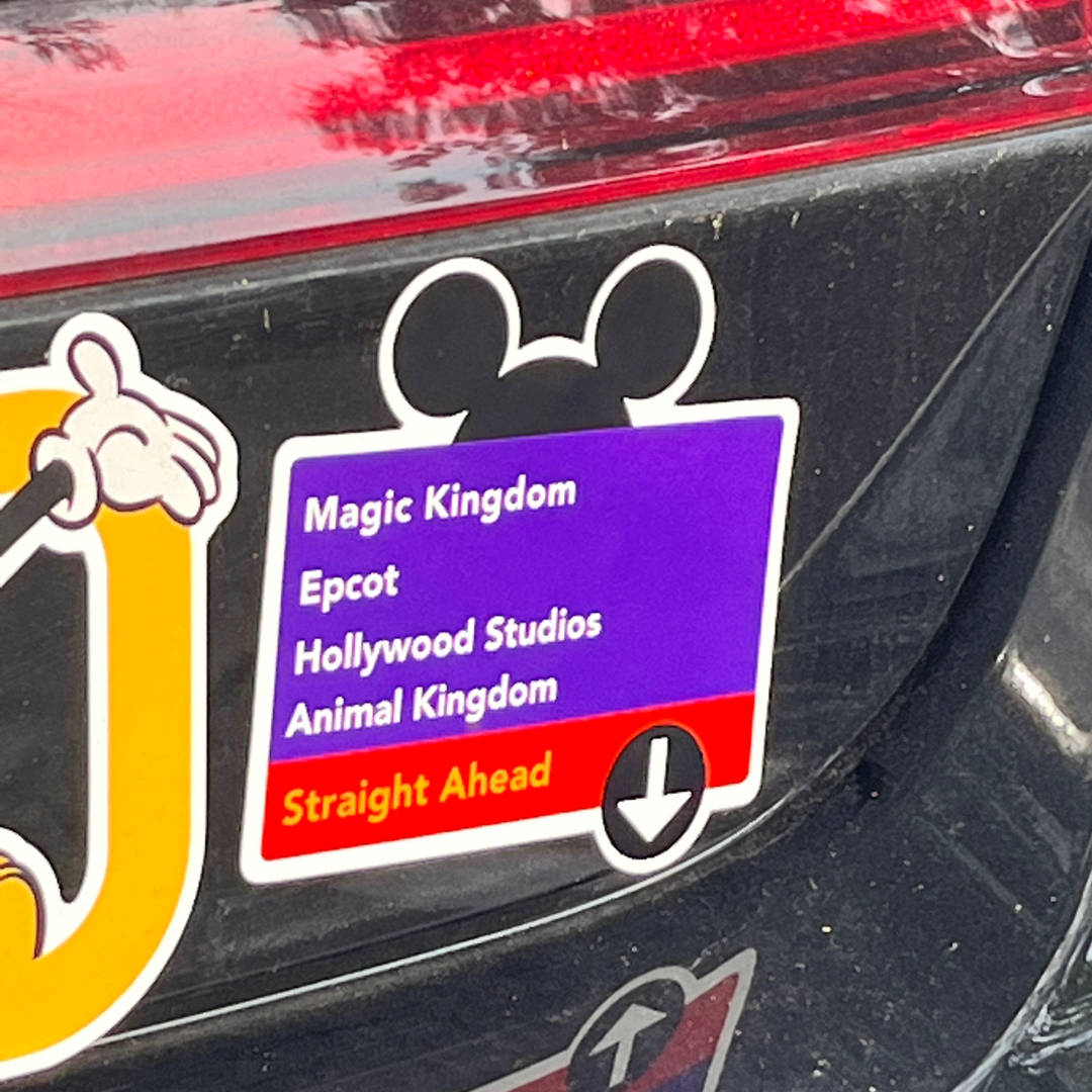Purple Road Sign Car Magnet