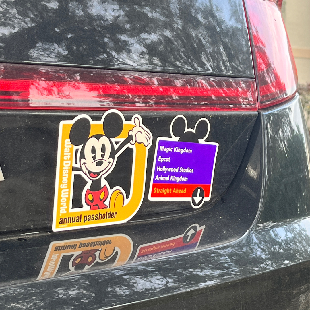 Purple Road Sign Car Magnet