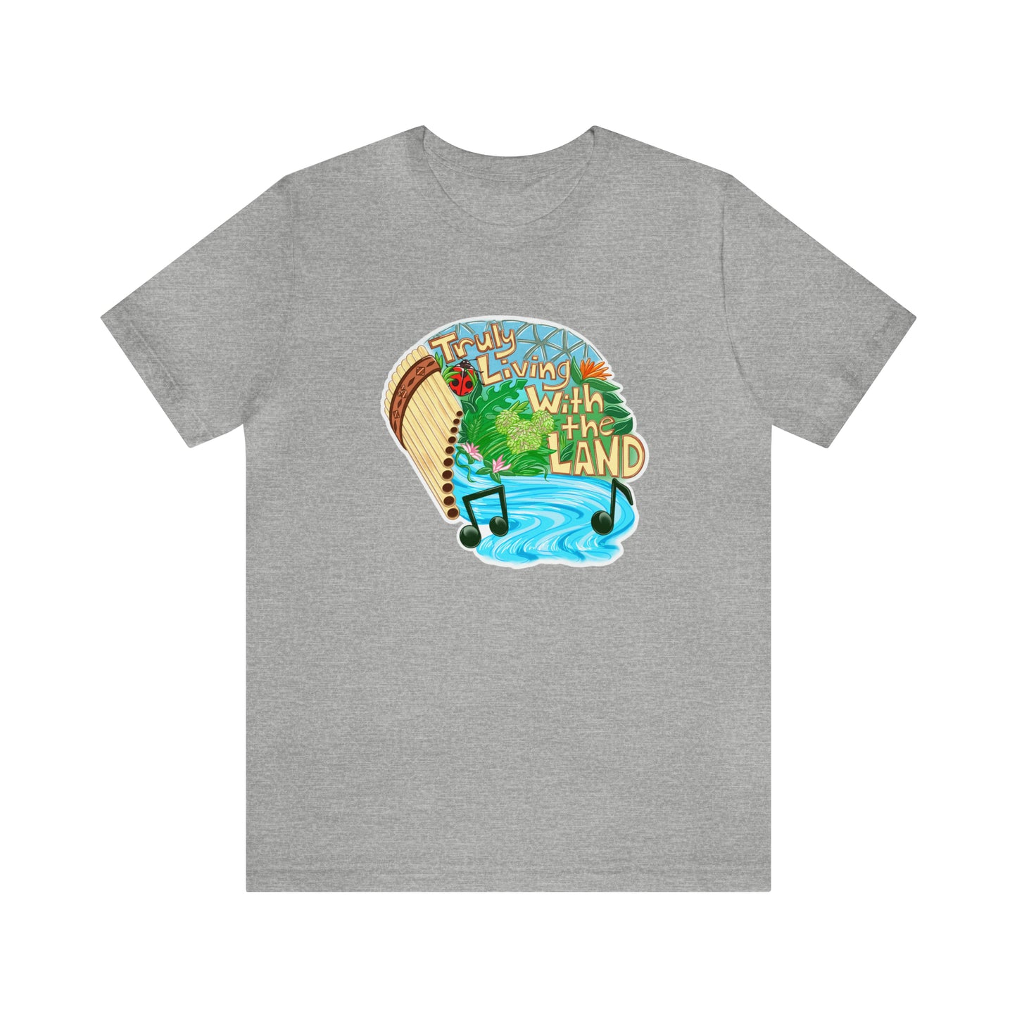 Athletic Heather The Land Mockup Tee