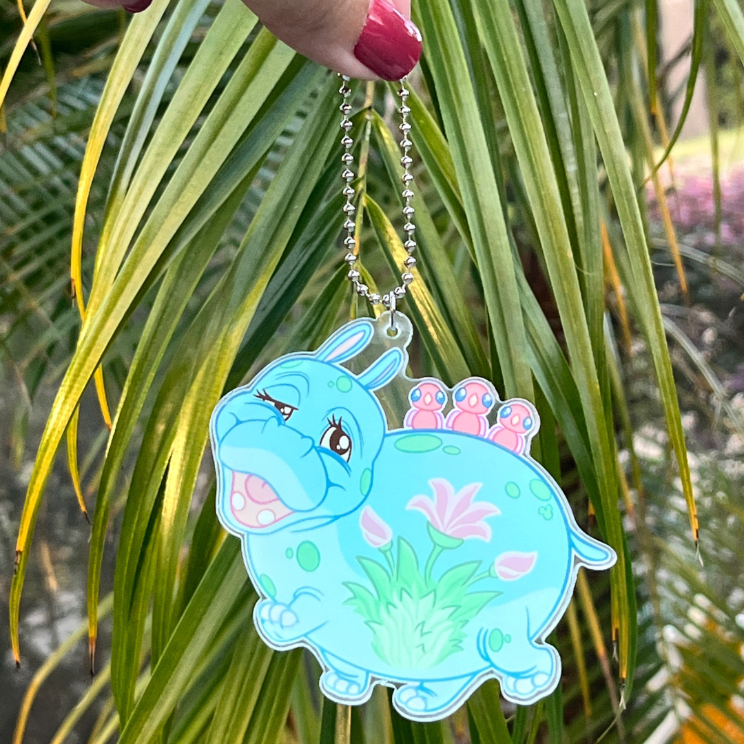 Drunk Hippo Key Charm