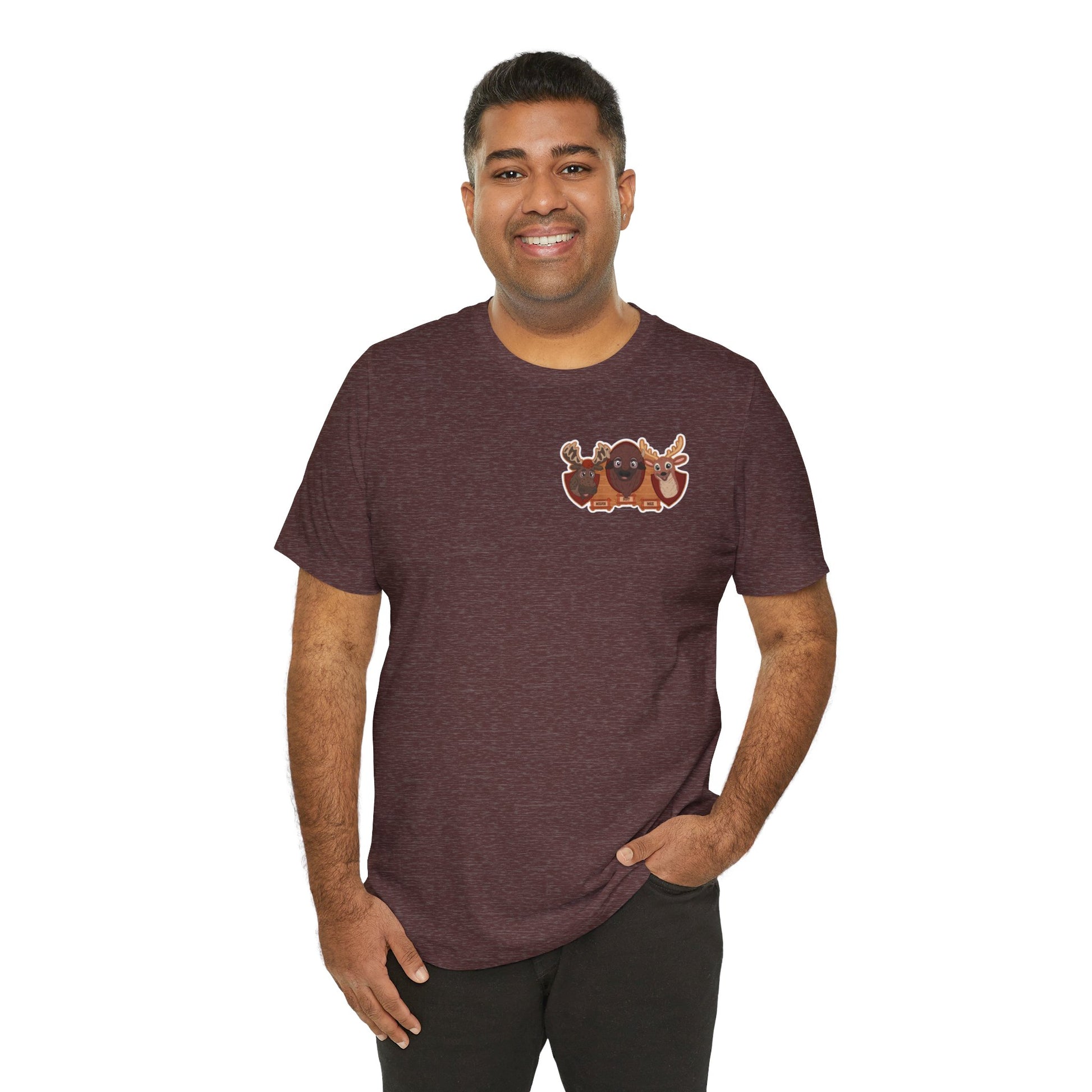 men's maroon corner singing animals tee 