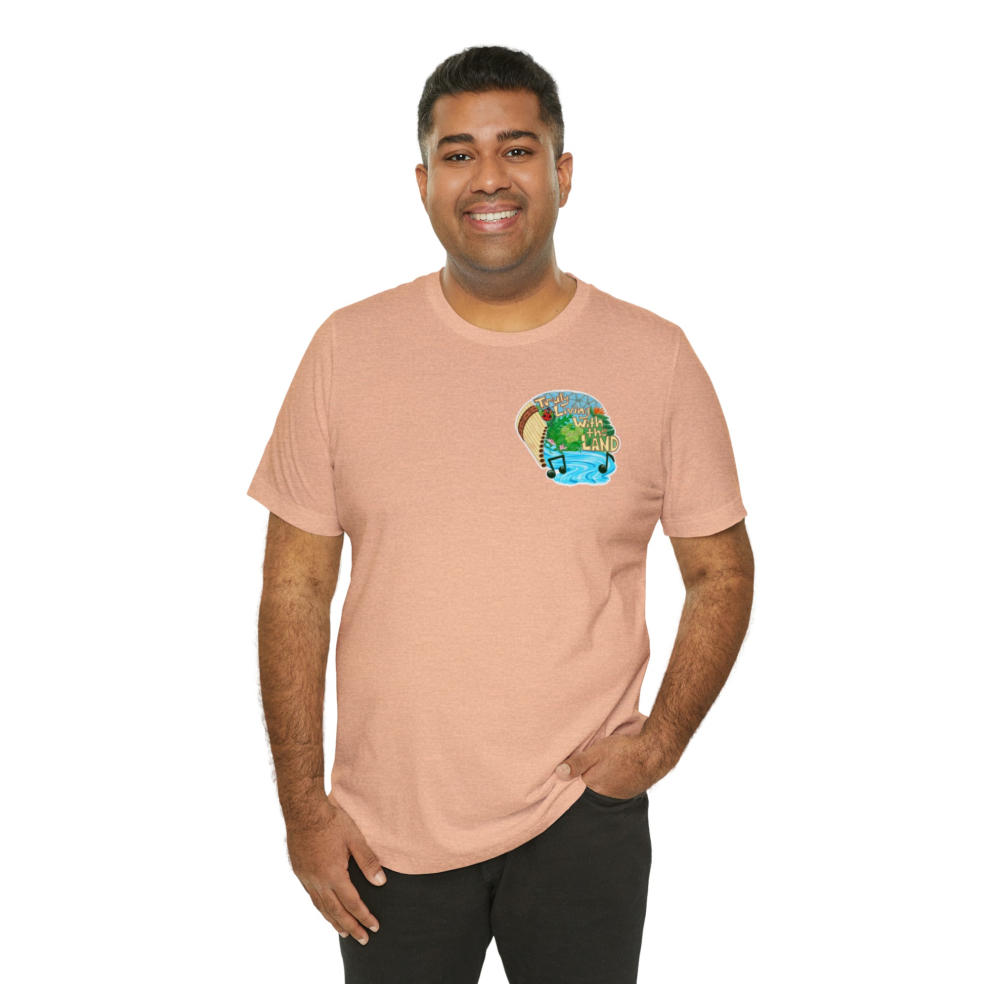 Men's Living with the Land Peach Tee