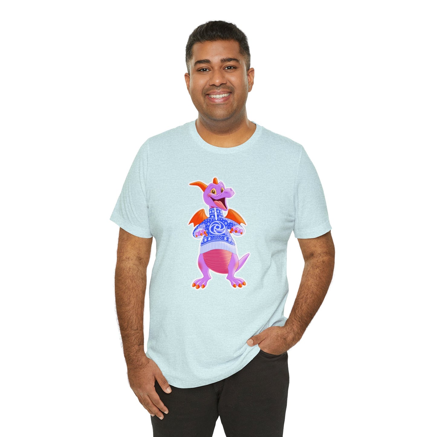 Men's Light Blue Disney Dragon T-Shirt 