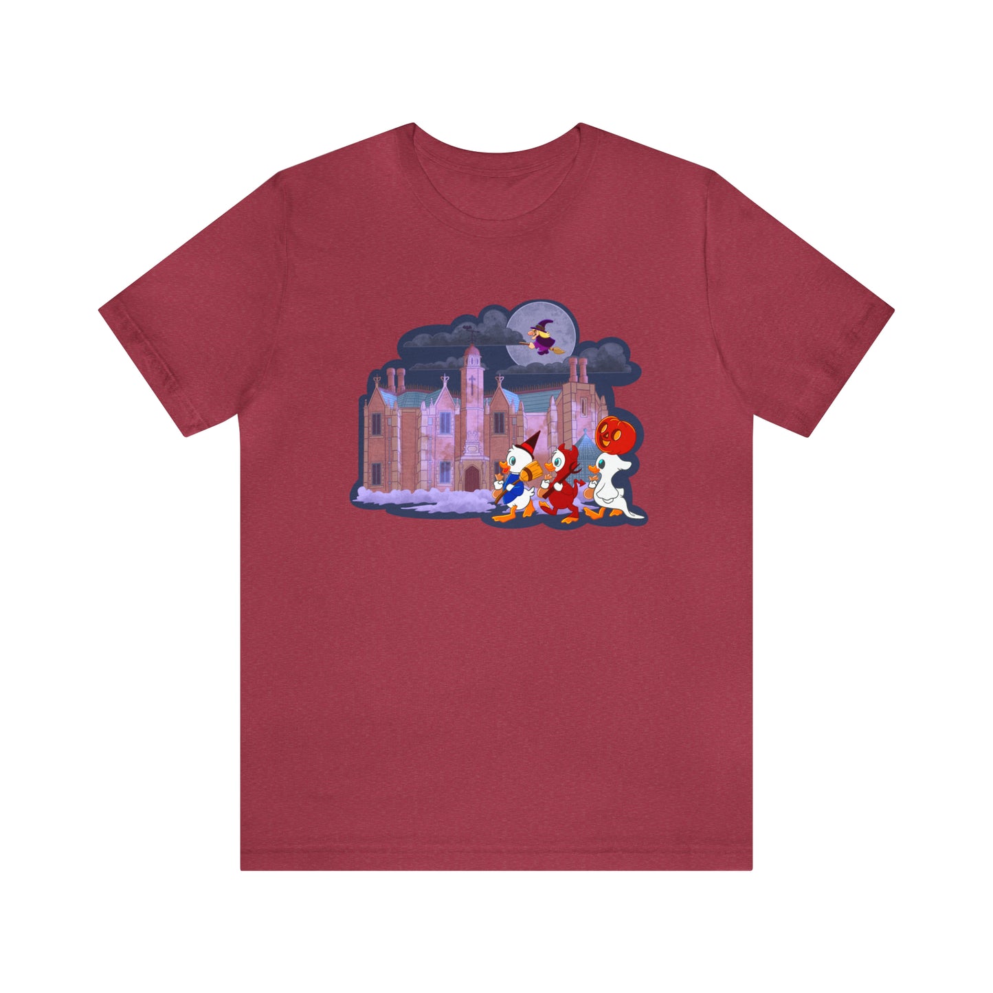 Haunted Mansion Trick or Treat Raspberry Shirt 