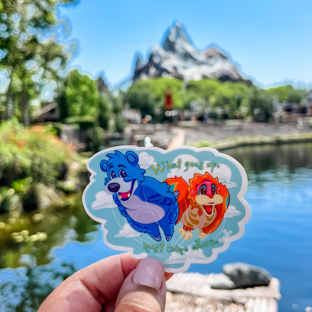 Kite Tails Sticker with Expedition Everest