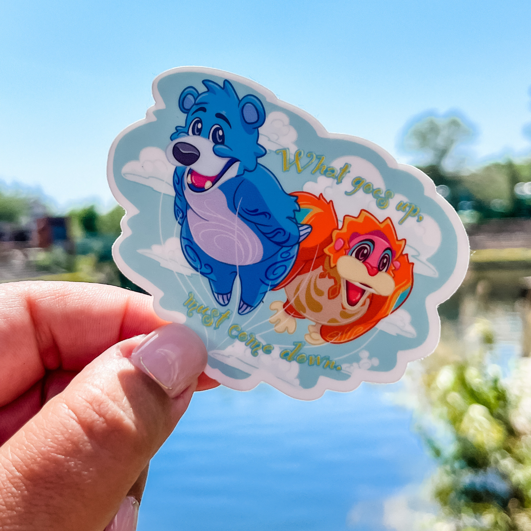 Baloo and Louie Kite Tails Sticker