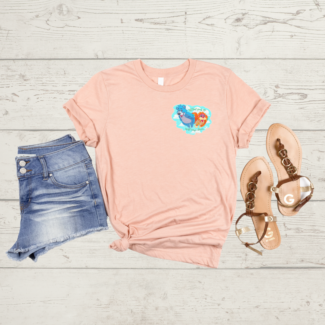 Peach Kite Tails Tee Outfit