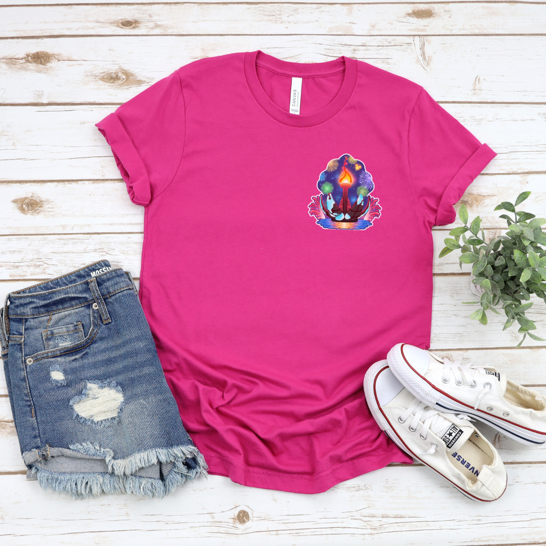 illuminations corner tee berry pink