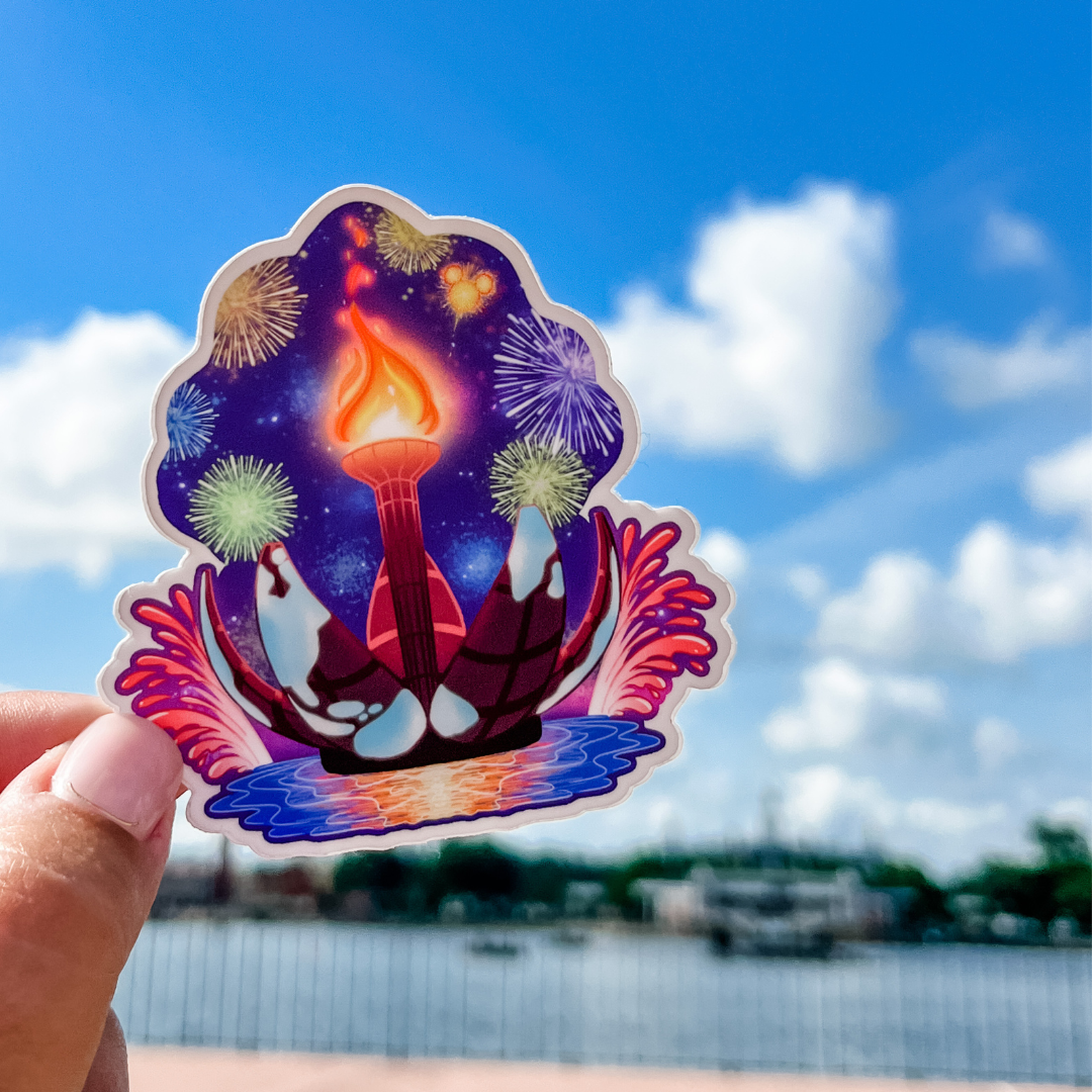 illuminations sticker over world showcase lagoon