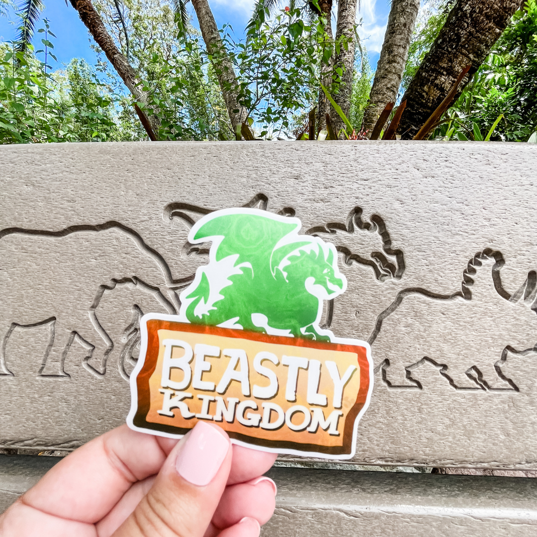 beastly kingdom sticker with the animal kingdom logo