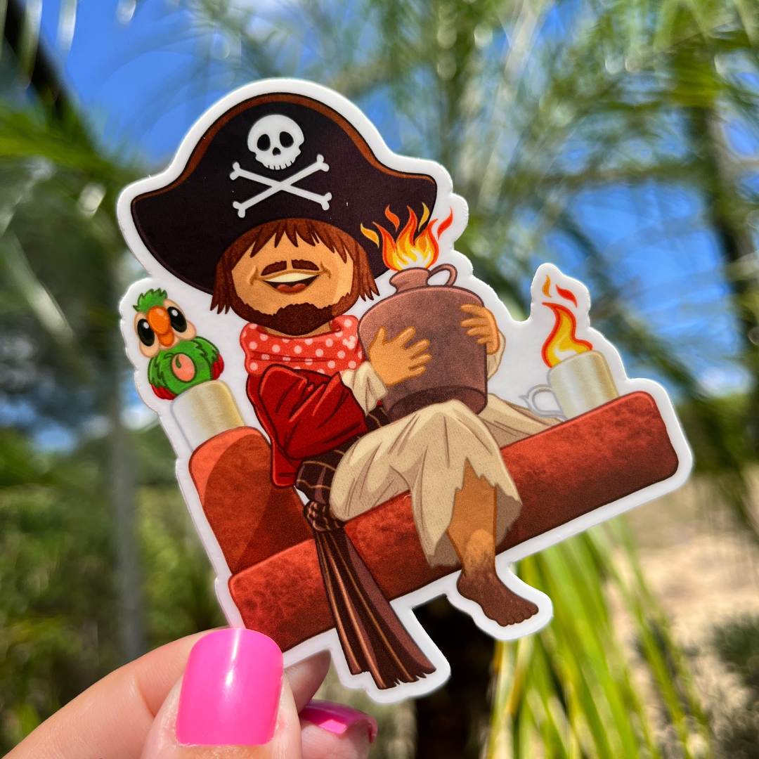 Dirty Foot Pirate Sticker