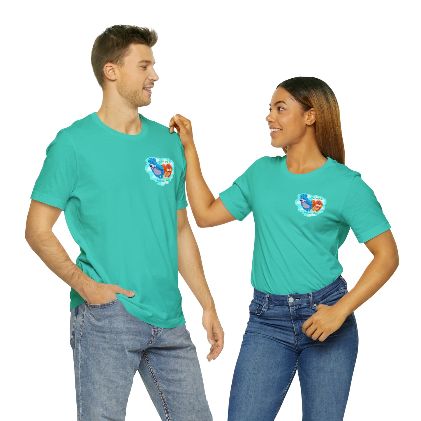 Teal Kite Tails Tees Mens and Womens Fit