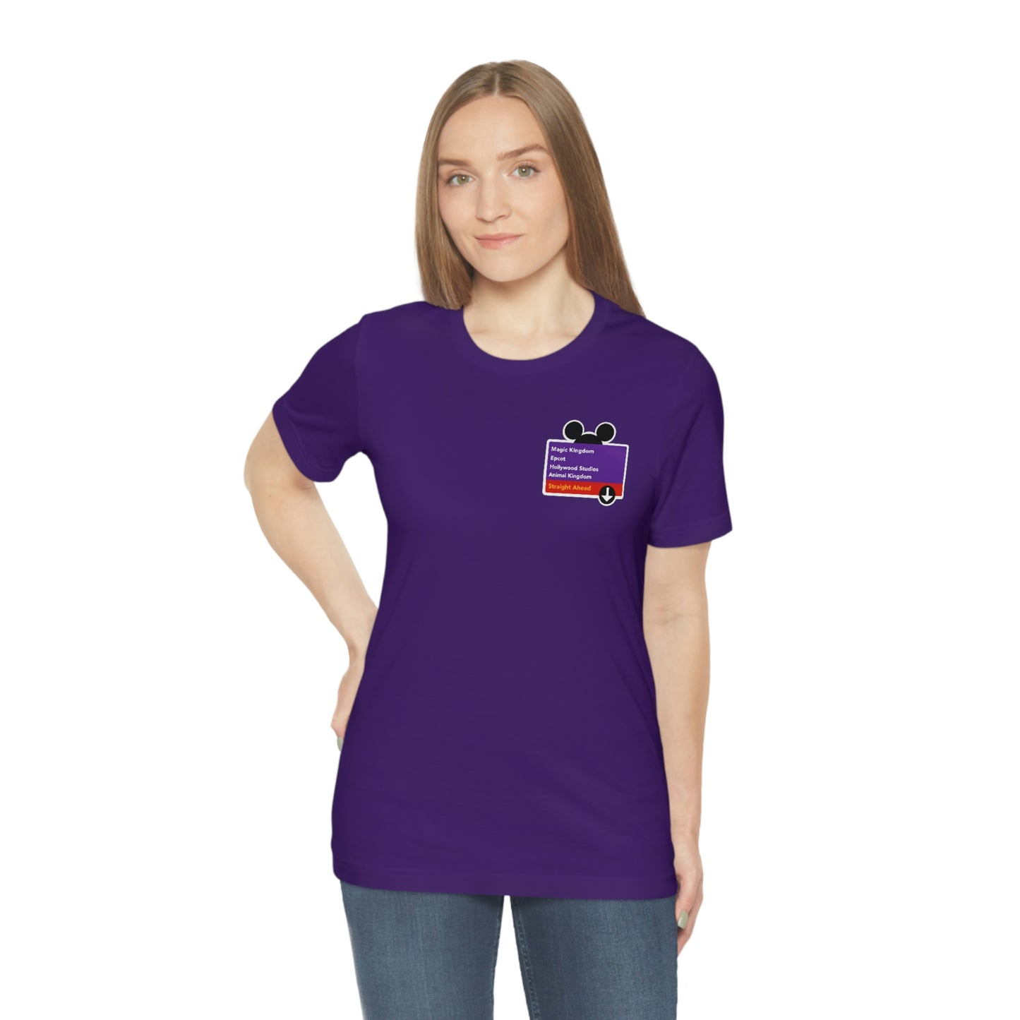 Purple Road Sign Corner Logo Tee