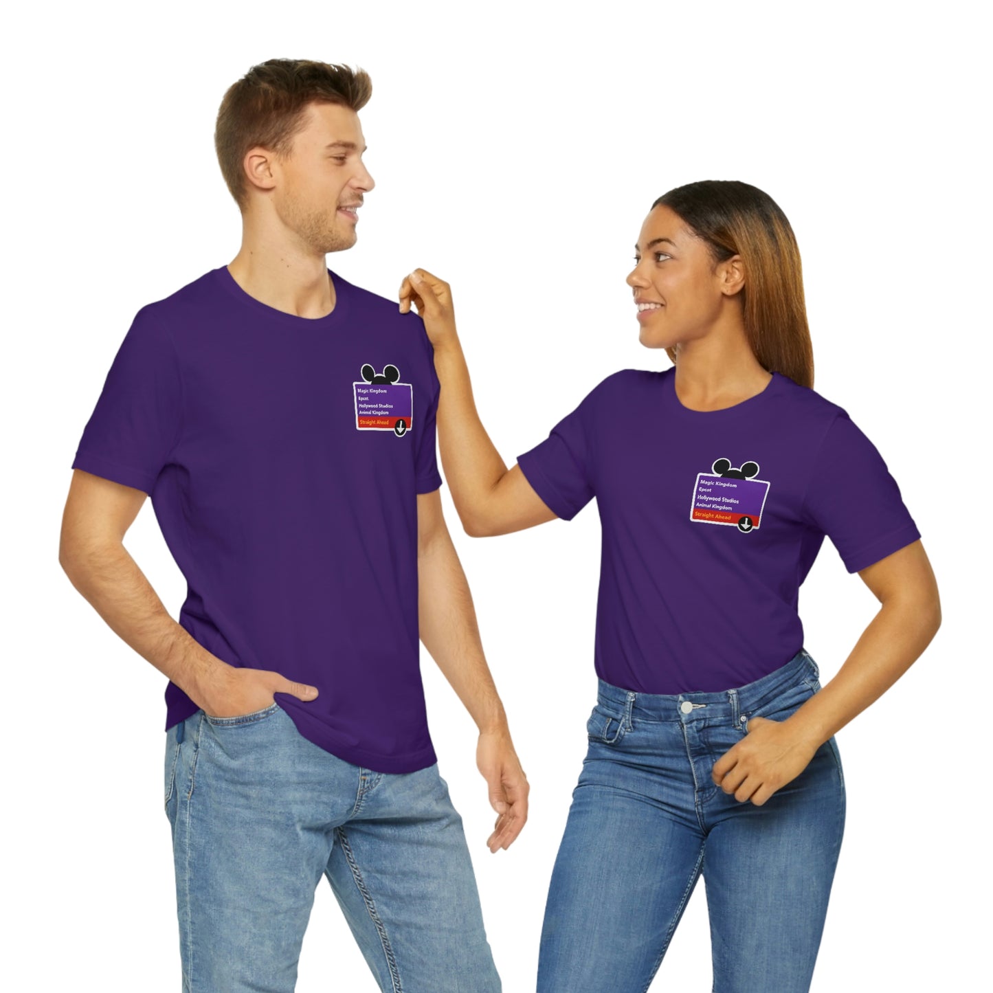 Purple Road Sign Corner Logo Tee