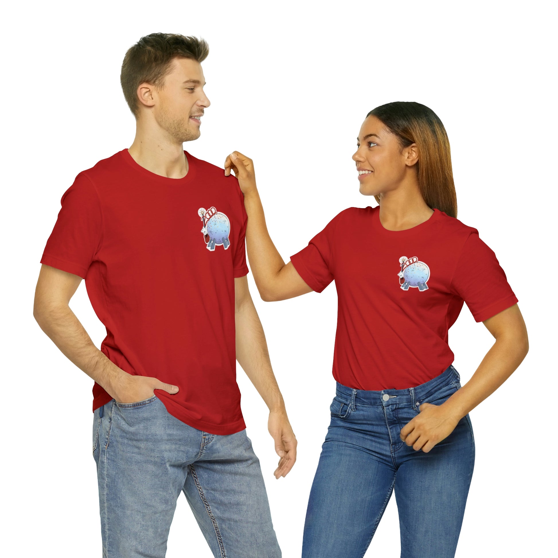 Red Millennium Celebration tee mens and Womens