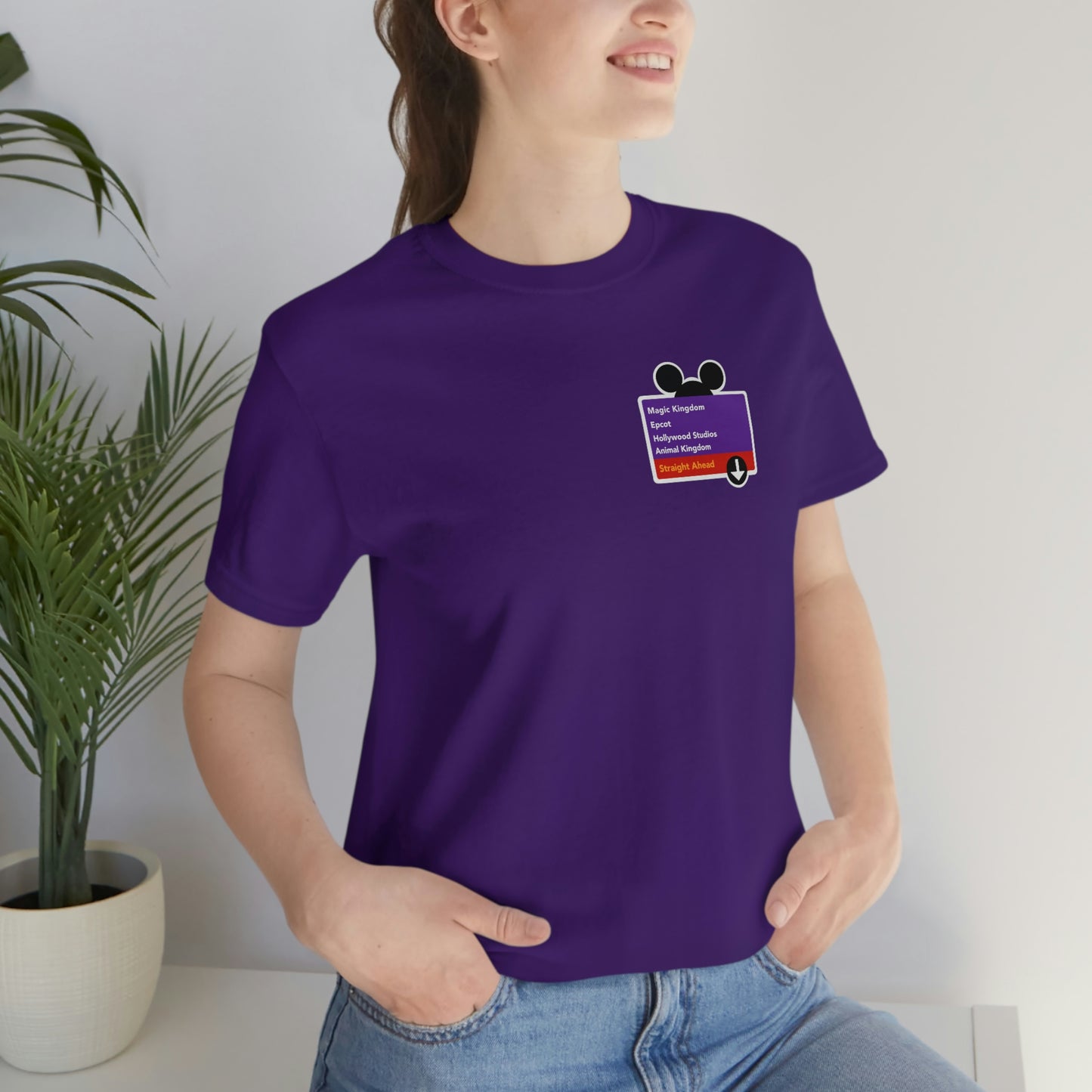 Purple Road Sign Corner Logo Tee