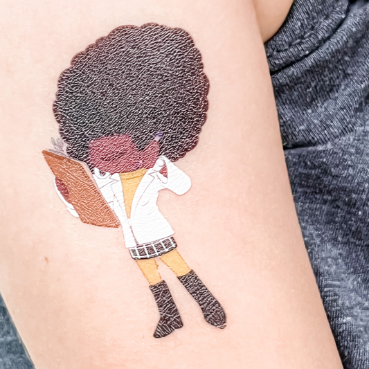 Disco Scientist Temporary Tattoo