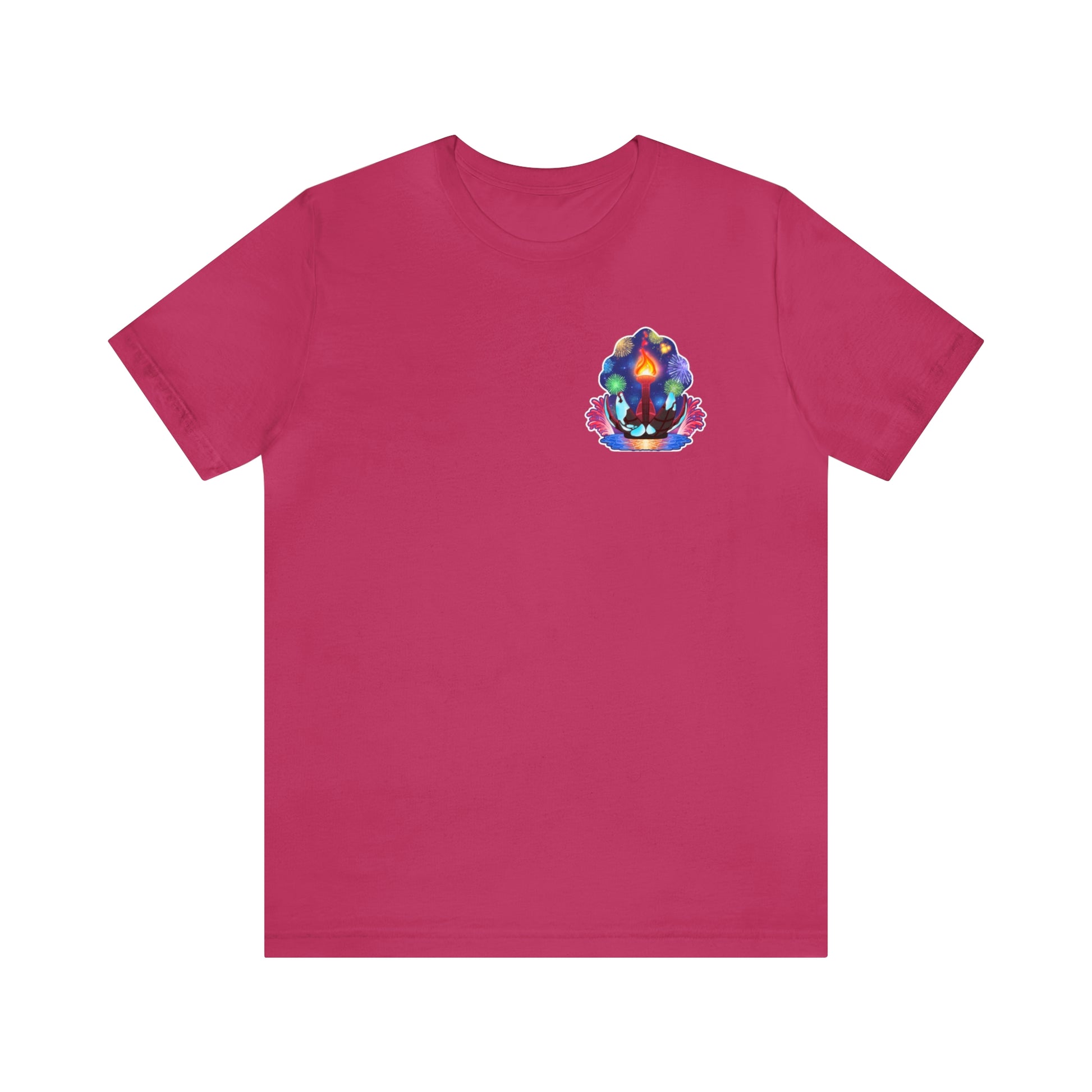 illuminations corner t shirt berry pink